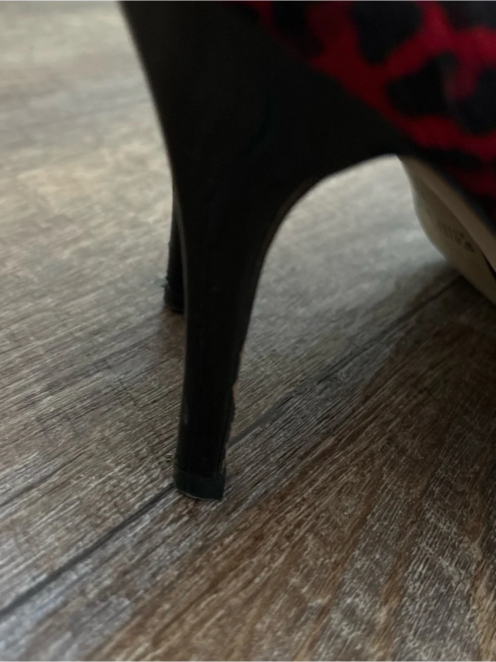 White House Black Market Red Leopard Print Pointed-Toe Pumps with Black Bow